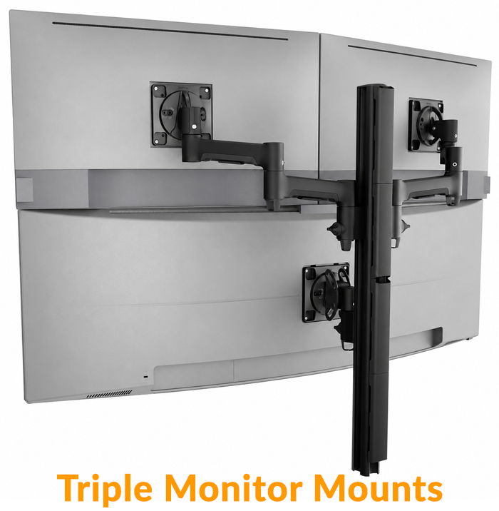 Triple Monitor Mounts, Monitor Mounts for 3 Monitors